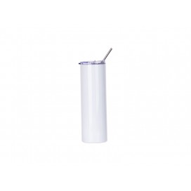 30oz/900ml Stainless Steel Skinny Tumbler w/ Straw & Lid(White)(10/pack)